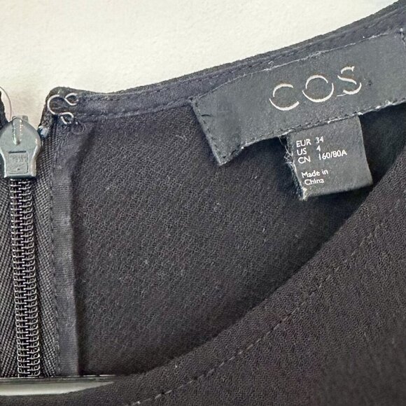 COS Formal Black Dress with Pockets - Size: 4 - Picture 3 of 8